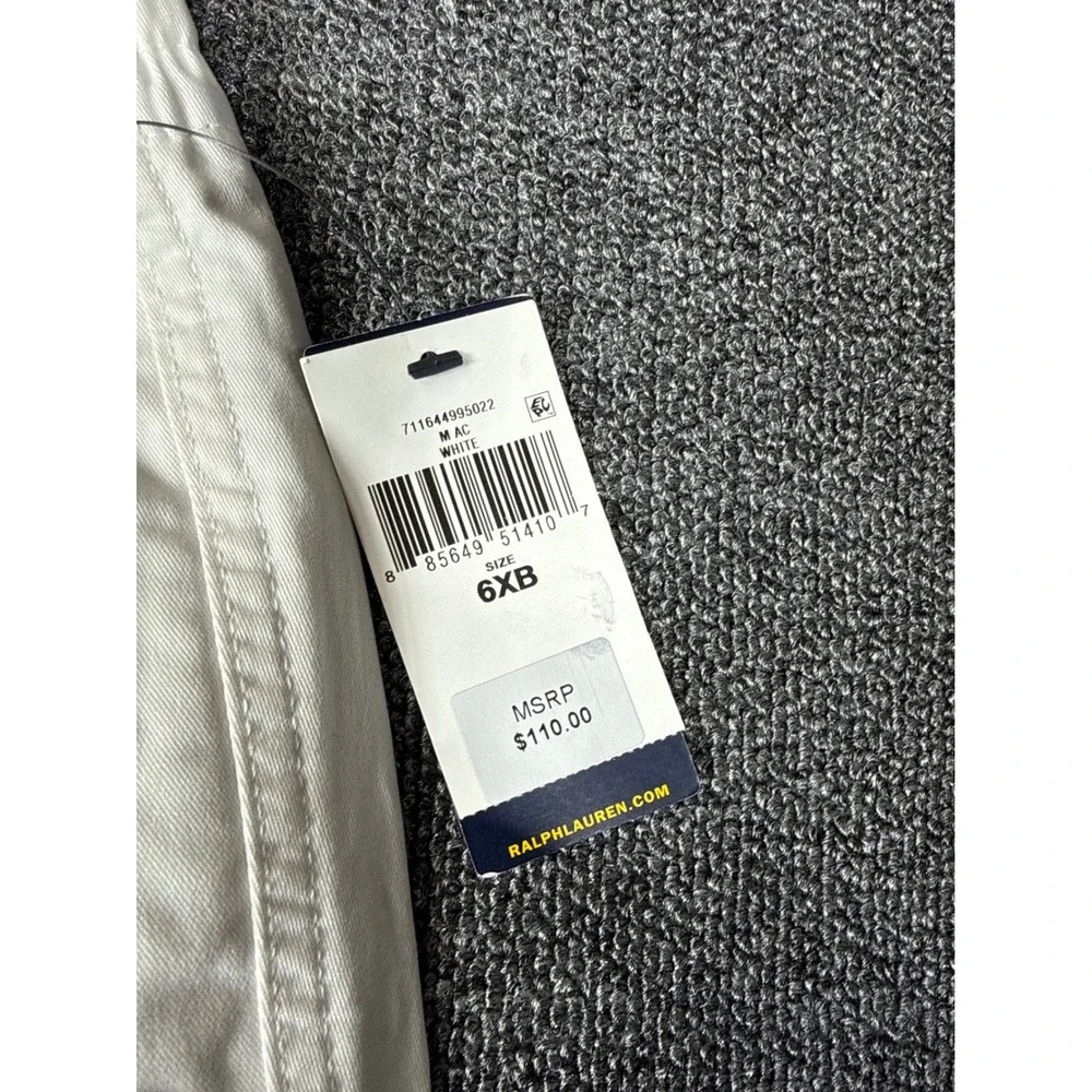 Polo Ralph Lauren‎ Mens White Stretch Classic Fit Shorts Size 6XB Big & Tall NWT
